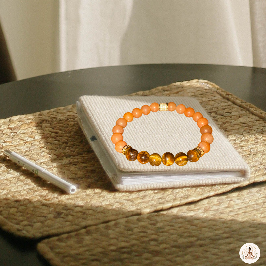 Carnelian & Tigers Eye Beaded Bracelet | Healing with H'armani