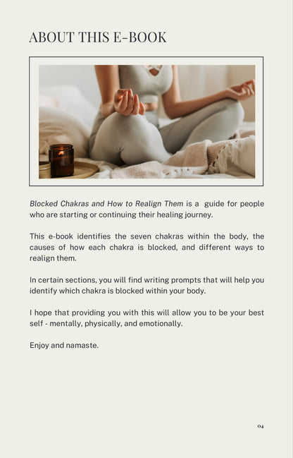 Blocked Chakras and How to Realign Them e-Book | Healing with H'armani