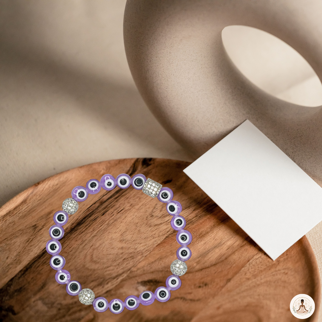 Individual Flat Evil Eye Beaded Bracelet | Healing with H'armani