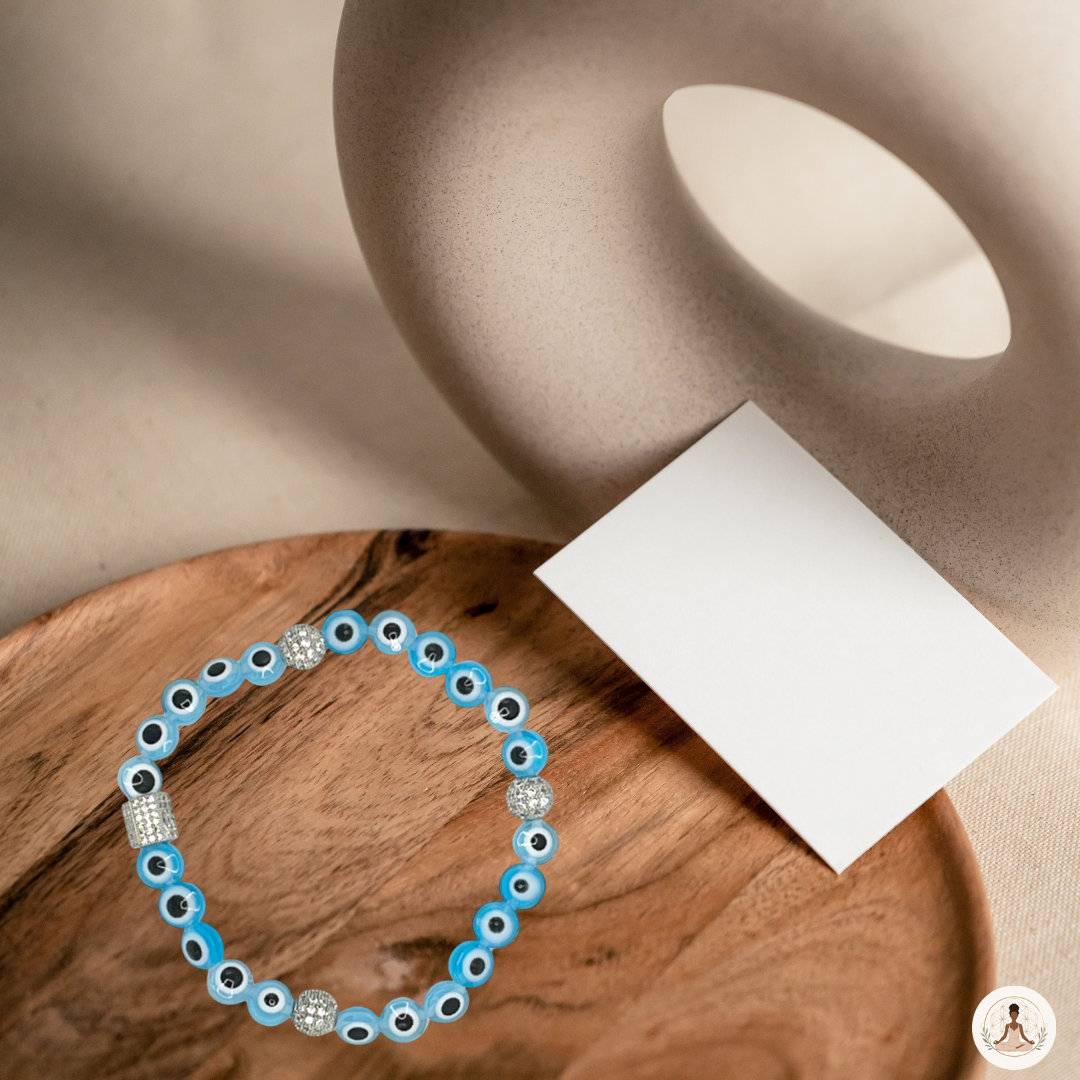 Individual Flat Evil Eye Beaded Bracelet | Healing with H'armani