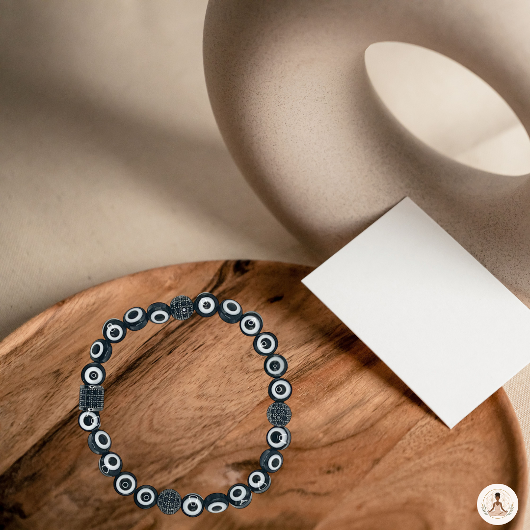 Individual Flat Evil Eye Beaded Bracelet | Healing with H'armani