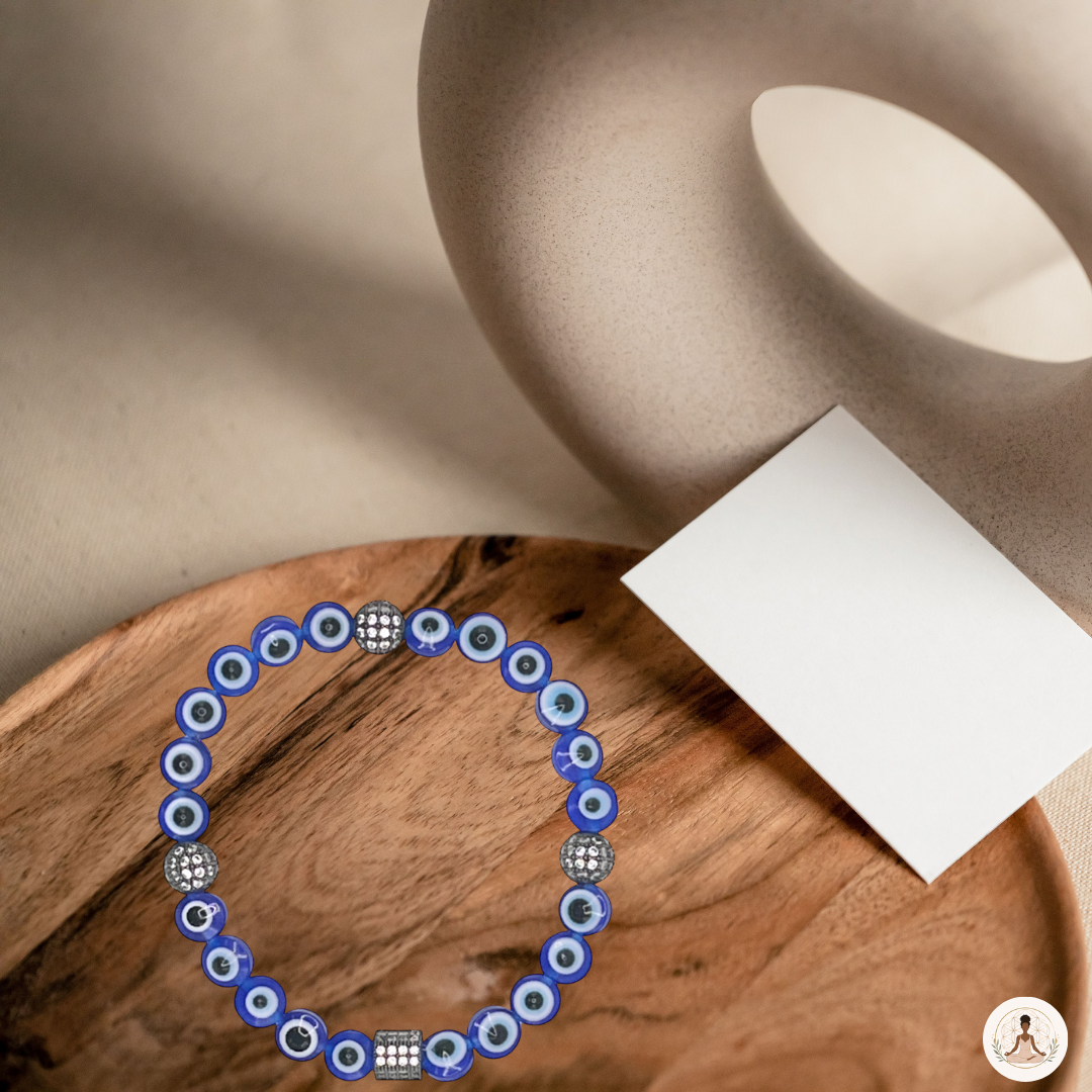 Individual Flat Evil Eye Beaded Bracelet | Healing with H'armani