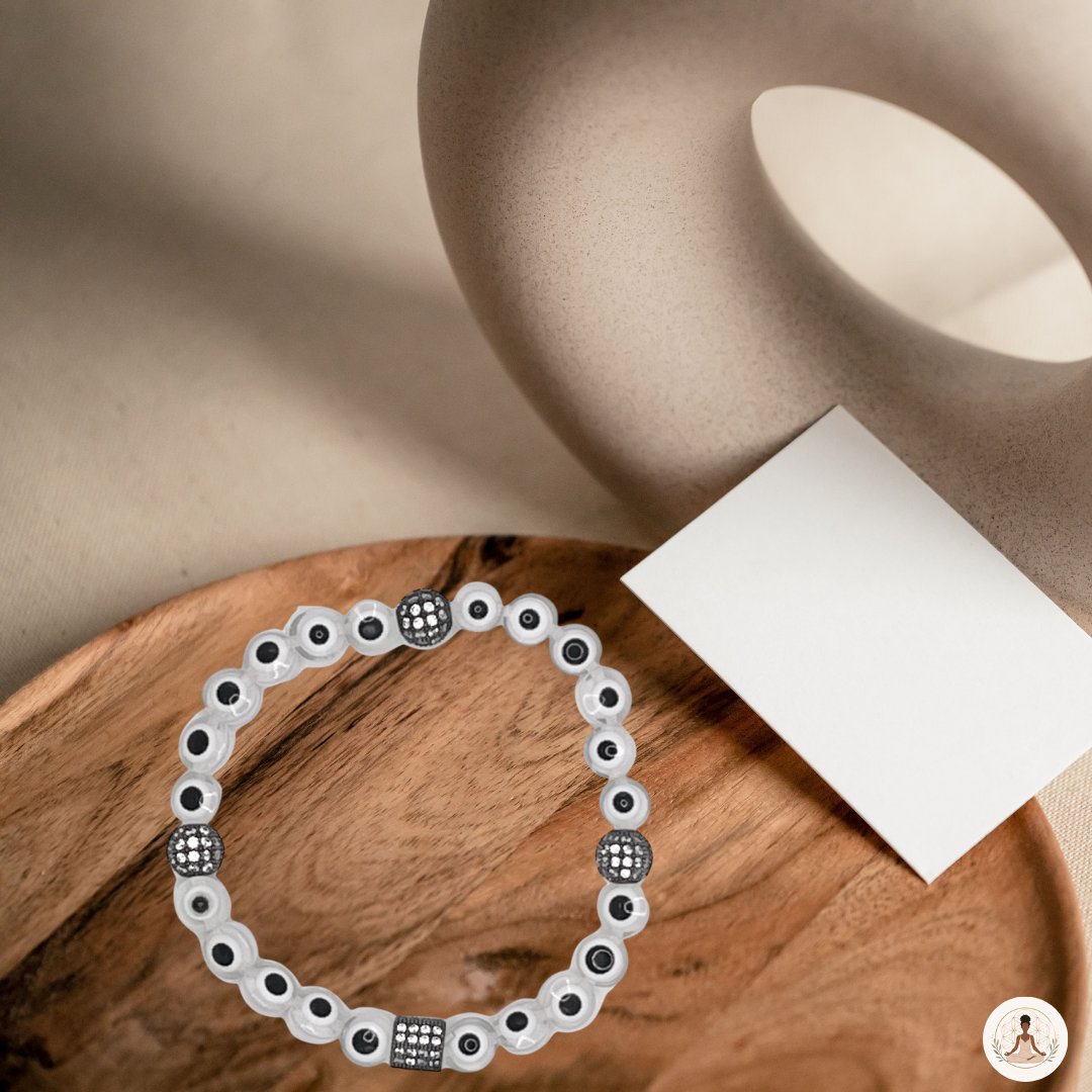 Individual Flat Evil Eye Beaded Bracelet | Healing with H'armani