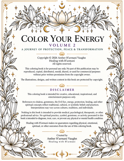 Color Your Energy - Volume 2: A Journey of Protection, Peace, and Transformation | Healing with H'armani