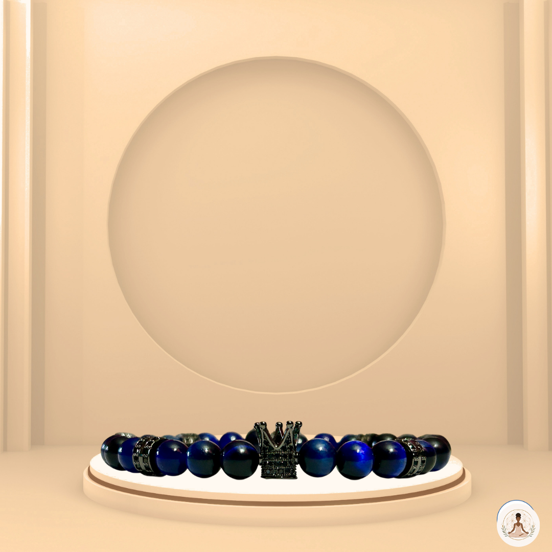 Royalty Blue Men's Beaded Bracelet | Healing with H'armani
